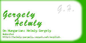 gergely helmly business card